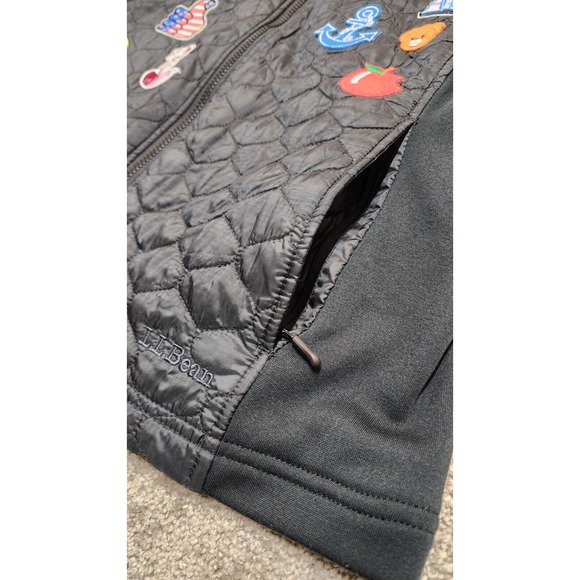 Custom LL Bean‎ Winter Micro Puffer Vest Grunge Gamer Patchwork Womens L - Picture 7 of 16